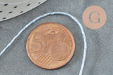 Cordon bleu argent, ruban mariage,fourniture créative, scrapbooking, largeur 0.8mm, x1 ou x5 ou x10 mètres G4795