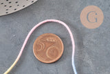 Cordon coton multicolore pastel 1mm, x5 mètre (G11330)