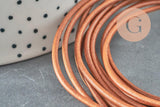 Cordon cuir naturel marron 2mm, x1 mètre (G0930)