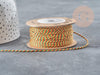 Cordon en coton tressé jaune rouge vert 1.2mm, cordon pour bijoux scrapbooking et fabrication bijoux, x1 mètre G9197
