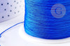 Cordon fil de jade bleu roi polyester 0.5mm, cordon pour création de bijoux x1 mètre G9333