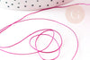 Cordon fil de jade rose fuchsia polyester 0.5mm, cordon pour création de bijoux x1 mètre G9338