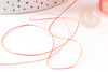 Cordon fil de jade rouge clair polyester 0.5mm, cordon pour création de bijoux x1 mètre G9339
