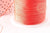 Cordon fil de jade rouge clair polyester 0.5mm, cordon pour création de bijoux x1 mètre G9339