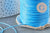 Cordon huilé bleu imitation cuir,fourniture créative, scrapbooking, x1 mètre G8251