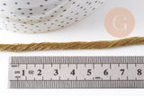 Cordon macramé Polyester or foncé 3mm, x1 mètre (G10475)