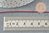 Cordon métallique rouge pailleté ,ruban mariage,fourniture créative, scrapbooking, largeur 1mm, x1 mètre G5663