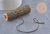 Cordon noir or, création bijoux,ruban mariage, scrapbooking,1-1.55mm, 5/10 mètres, (G2116)