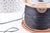 Cordon noir tressé polyester 0.6mm, x1 mètre (G10669)