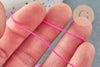 Cordon polyester rose fluorescent 0.7mm, x 5mètres (G1946)