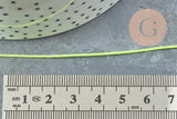 Cordon pour bijoux polyester jaune fluorescent 0.8mm, cordon fil de jade pour bijoux, x1 mètre G9455