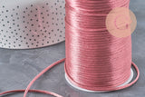 Cordón cola de ratón de poliéster rosa palo de 2 mm, x5 metros (G11223)