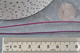 Cordon rose fuchsia Métallisé tressé polyester 1mm, cordon métallisé pour bijoux, x1 mètre (G8172)