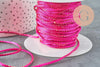 Cordon rose fuchsia or, fabrication bijoux, création bijoux,ruban mariage, scrapbooking, largeur 1.5mm, x1 mètre G3760