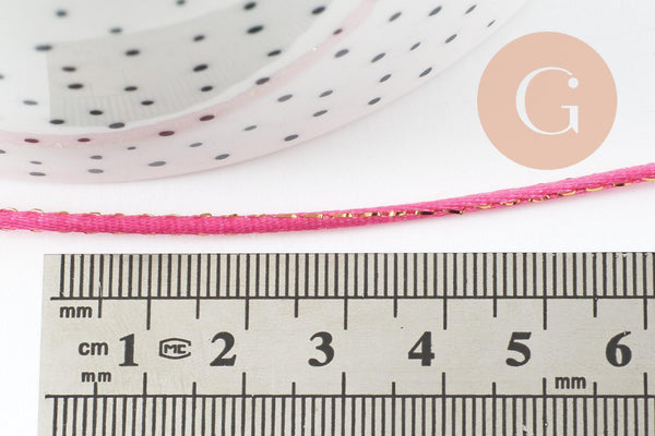 Cordon rose or 1.5mm, x1 mètre G3724