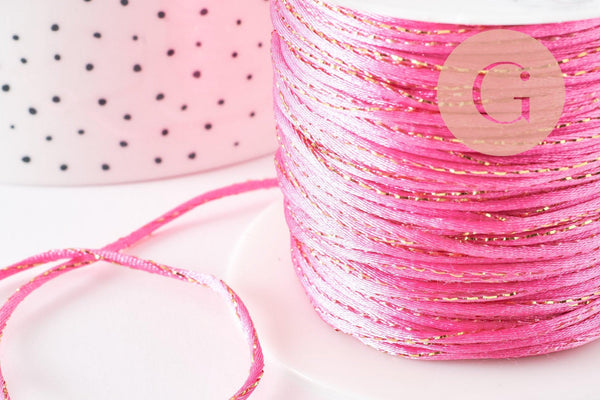 Cordon rose or 1.5mm, x1 mètre G3724