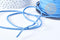 Cordon suédé bleu imitation cuir 3-4mm, x1 mètre (G8302)