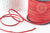 Cordon suédé rouge à paillettes imitation cuir 3-4mm, x1 mètre (G4798)