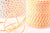 Cordon tressé coton jaune orange rose 2mm, x 1 mètre (G9123)
