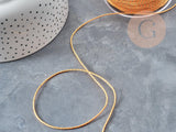 Cordon tressé orange 1.2mm, cordon pour bijoux crapbooking et fabrication bijoux x1 mètre G9198