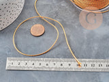 Cordon tressé orange 1.2mm, cordon pour bijoux crapbooking et fabrication bijoux x1 mètre G9198