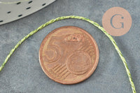 Cordon vert argent, fabrication bijoux,ruban mariage,scrapbooking, largeur 0.8mm, x1 ou x5 ou x10 mètres G3764