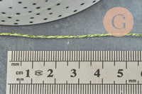 Cordon vert argent, fabrication bijoux,ruban mariage,scrapbooking, largeur 0.8mm, x1 ou x5 ou x10 mètres G3764