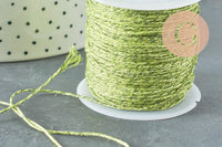Cordon vert argent, fabrication bijoux,ruban mariage,scrapbooking, largeur 0.8mm, x1 ou x5 ou x10 mètres G3764