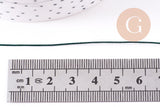 Cordon vert foncé tressé polyester 0.6mm, x1 mètre (G10662)