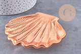 Coupelle présentoir coquillage à bijoux porcelaine blanche ou dorée 100-110mm, x1 (G10329)