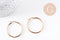 Créoles acier 304 inoxydable doré or rose 36mm, la paire (G10078)
