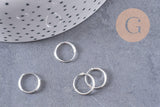 Créoles fine argent 925 massif 12mm, x1 paire (G5410)