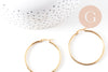 Créoles grande acier doré, bijoux doré,sans nickel, boucles acier, 44-46mm la paire (G6732)
