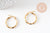 Créoles torsadées acier doré, bijoux doré, oreille percée,sans nickel, boucles acier, 25mm, la paire (G2402)