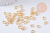 Anneaux de jonction ouverts ovales fer doré 6.5mm x50 (G1548)