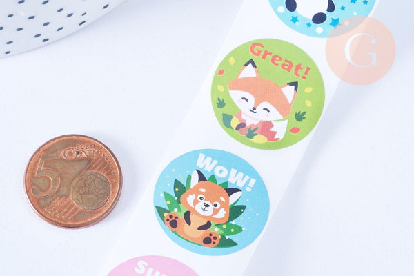 EP -Autocollant encouragements professeur anglais 30mm, x500 (G6637)