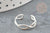 EP-Bague réglable croisée argent 925 massif 20mm, x1 (G9137)