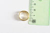 EP Bague réglable dorée 16K feuille, creation bijoux,bijou minimaliste, support bague, création bague, diamètre 16mm