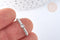 EP-Bague réglable fine zircon acier inoxydable argent 304 Taille 63, x1 (G7057)