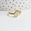EP Bague réglable laiton doré zircon 17mm, x1 (G3455)