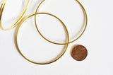 EP Bracelet jonc laiton doré 16k 70mm, x1 (G2834)