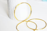 EP Bracelet jonc laiton doré 16k 70mm, x1 (G2834)