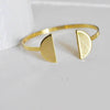 EP-Bracelet jonc réglable demi-cercle 14k, laiton doré 14K,bracelet géométrique,fabrication bijoux, bracelet doré, 64mm G6608