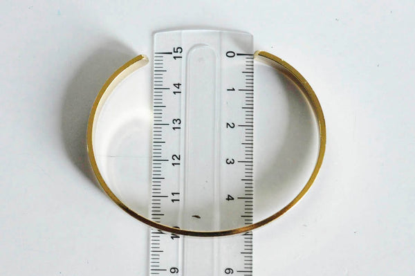 EP Bracelet jonc réglable doré 16k, fournitures créatives, laiton doré, bracelet original, fabrication bijoux, bracelet doré, 66mm-G1781