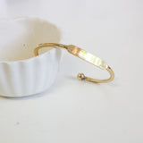EP Bracelet jonc réglable laiton brut 64mm, x1 (G1640)