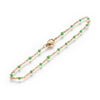 EP Bracelet ou collier acier doré 14k résine verte chaine doree, bracelet chaîne fine,création bijou,1.5mm,20.5cm, x1 G3600