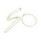 EP Bracelet ou collier acier doré 14k résine verte chaine doree, bracelet chaîne fine,création bijou,1.5mm,20.5cm, x1 G3600