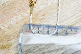 EP -Bracelet tressé coton blanc or acier doré 14k / 20.5cm, x1 G6744