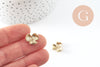 EP-Breloque fleur laiton brut 14mm, x2 G0441