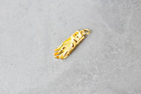 EP Breloque main laiton doré 18k cristal zircon rose,Pendentif zircon pour création de bijoux,20mm, x1 G3334